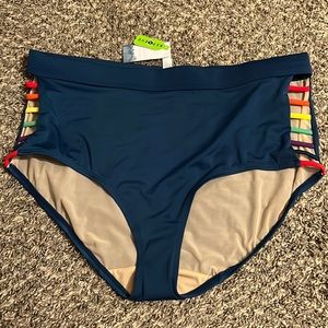 New Cacique High Wasted Navy Blue Swimsuit Bottoms